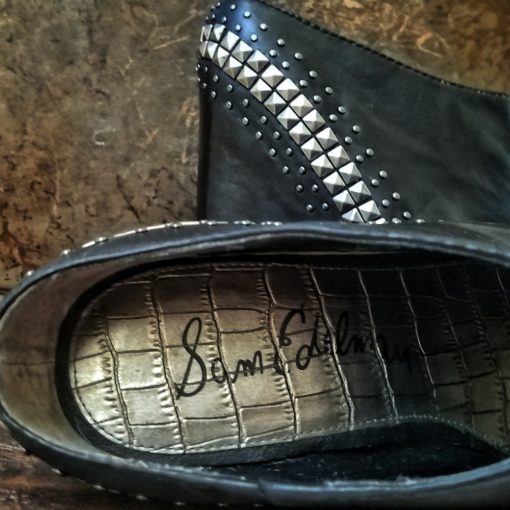 Sam Edelman Studded Black Zachary Wedges